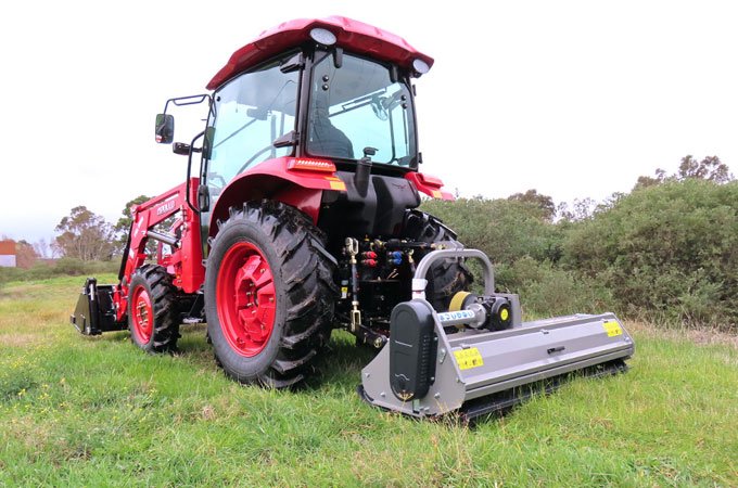 AGMAX flail mower (FL175) on an APOLLO 60hp cab tractor.
