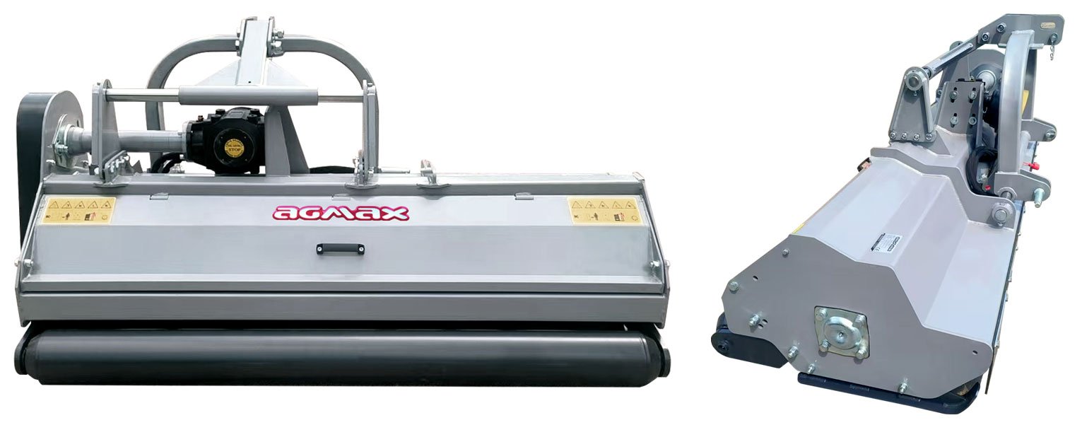 AGMAX flail mower with hydraulic side-shift.