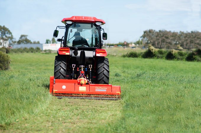 APOLLO-604-AC-CAB-TRACTOR-15 APOLLO 60hp AC cab tractor mowing with a 186cm Del Morino flail mower.