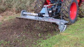 AGMAX RH155 rotary hoe in action.