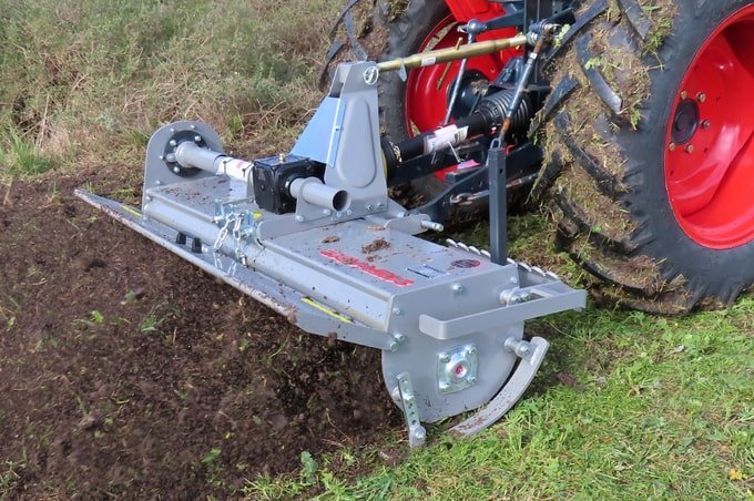 AGMAX Rotary Hoe in action.